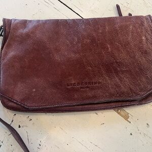 Liebeskind Maroon Leather Crossbody Purse